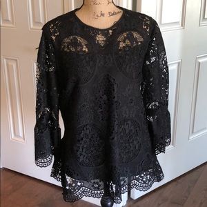 Black lace blouse
